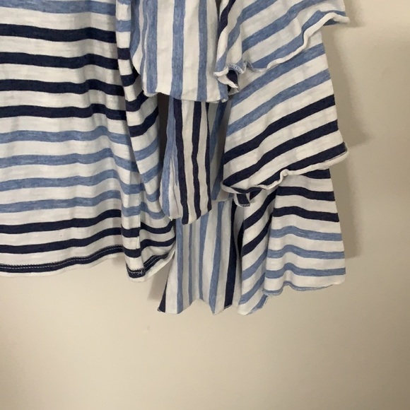 STRIPED RUFFLED LAYERED TOPS SIZE M - Picture 4 of 8